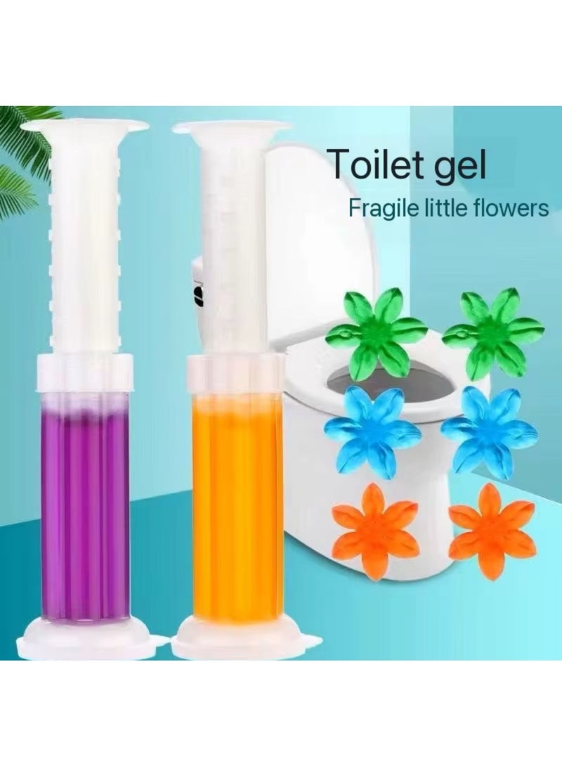 Flower Shape Sticky Gel Base Freshener Toilet Cabinet Cleaner Deodorizing Prevent Stains Multi Color - Image 1